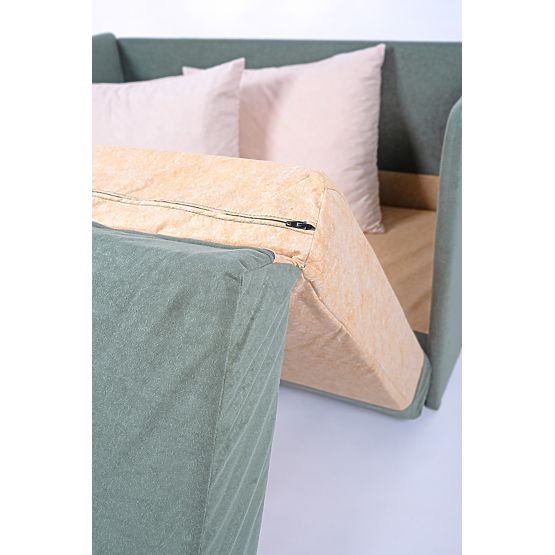 Ausziehbares Sofa Jack - dunkelgrün / beige