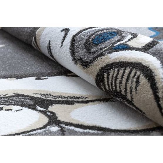 Runder Teppich PETIT ELEFANT, STERNE, grau