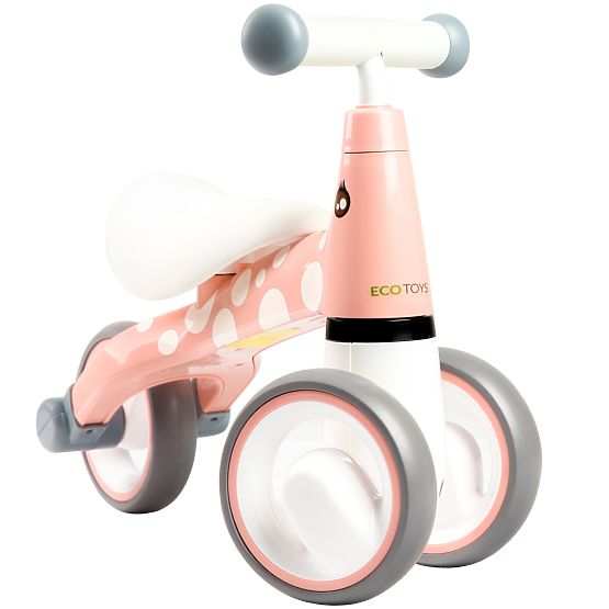 Rutscher Mini - Pink mit weiß punkte