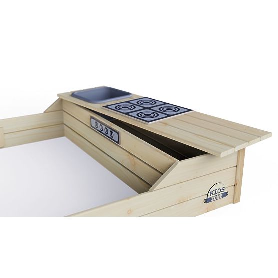 Sandkasten 2 in 1 mit Küche - natur