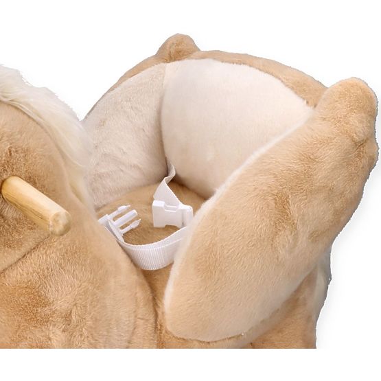 Schaukelndes Pegasus Beige mit Sessel und Rädern