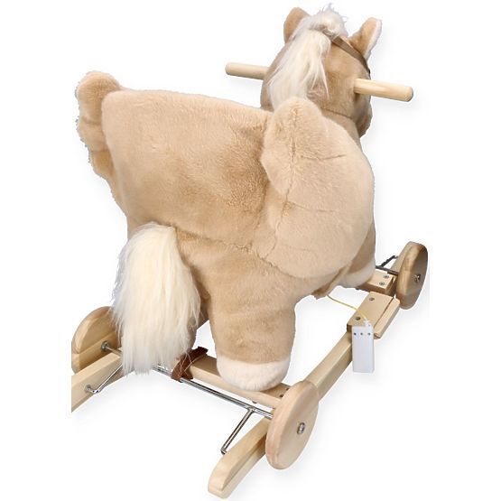 Schaukelndes Pegasus Beige mit Sessel und Rädern