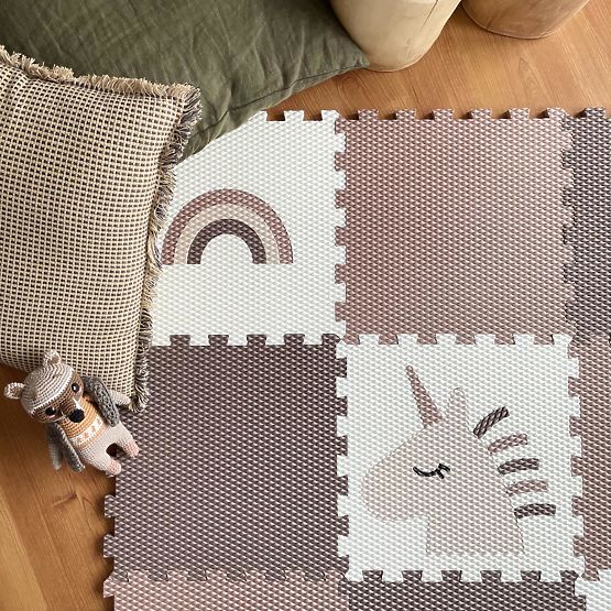 Schaumpuzzle 9 Teile - Einhorn und Regenbogen