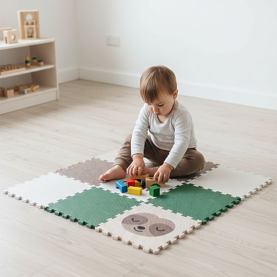 Schaumpuzzle 9 Teile - Faultier und Regenbogen