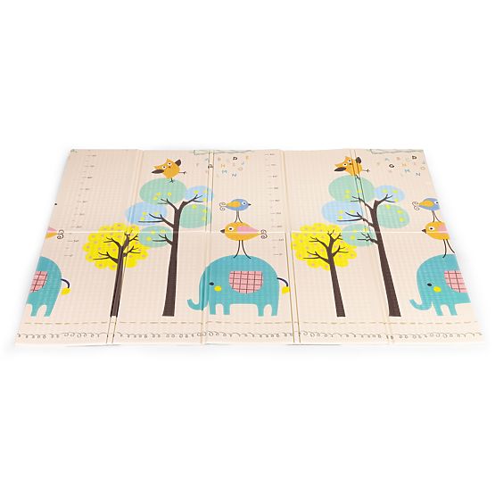 Schaumstoffmatte für Kinder 200x150 cm, beidseitig faltbar, Wachstumsskala, Alphabet ECOTOYS
