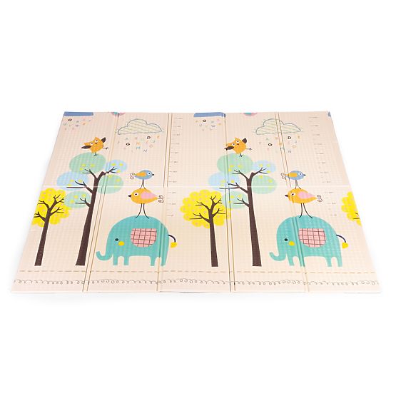Schaumstoffmatte für Kinder 200x180 cm, beidseitig, mit Wachstumsmaßstab und Alphabet, ECOTOYS