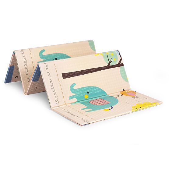 Schaumstoffmatte für Kinder 200x180 cm, beidseitig, mit Wachstumsmaßstab und Alphabet, ECOTOYS
