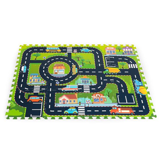 Schaumstoffmatte für Kinder Puzzle Stadt Straßen IPLAY