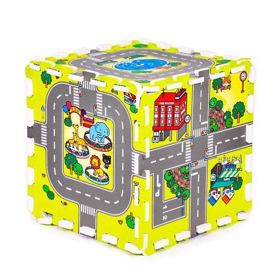 Schaumstoffmatte für Kinder Stadt 9 Teile 90,5x90,5 cm IPLAY