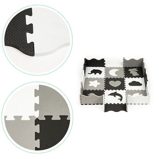 Schaumstoffmatte mit Puzzle-Rand trockener Pool 25 Stück ECOTOYS