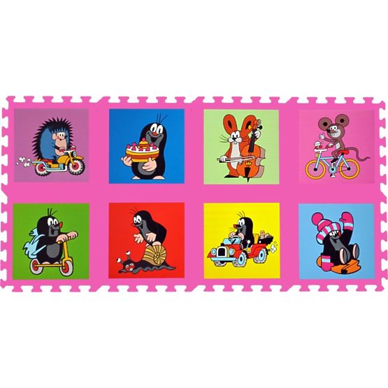 Schaumstoffpuzzle Maulwurf - pink