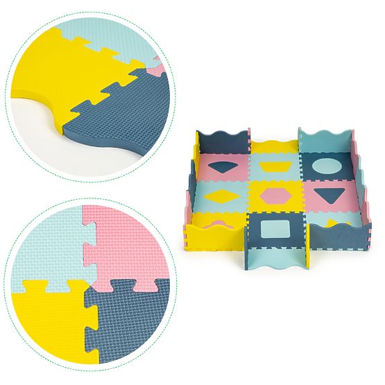 Schaumstoffmatte - Puzzle in Pastellfarben