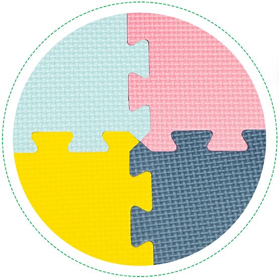 Schaumstoffmatte - Puzzle in Pastellfarben