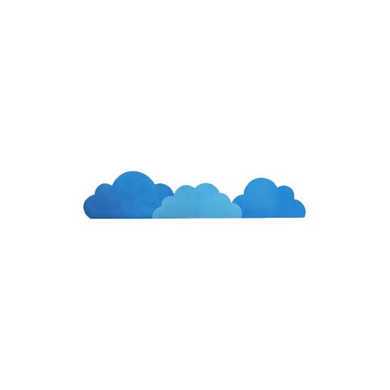 Schaumstoffschutz für die Wand hinter dem Bett Clouds - blau