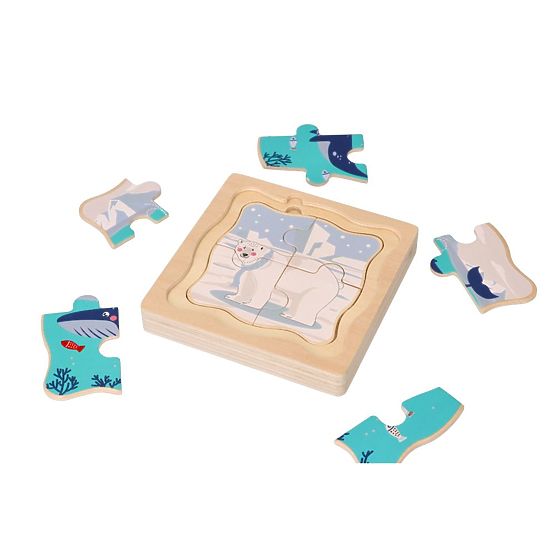Schichtpuzzle Arktische Tiere