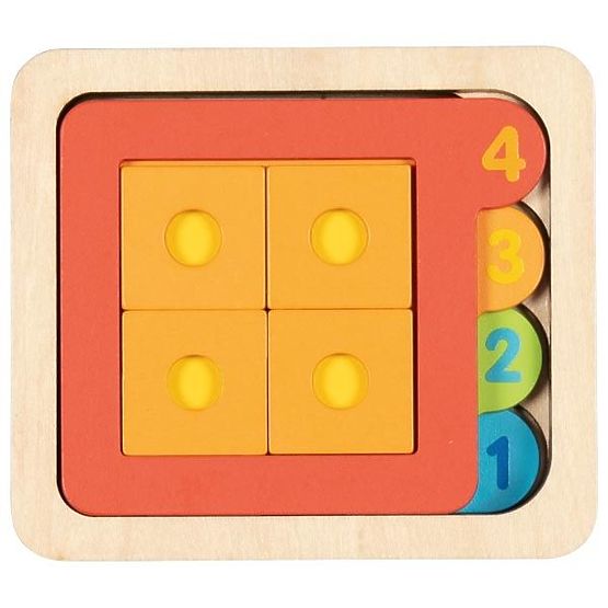 Schichtpuzzle Formen und Zahlen