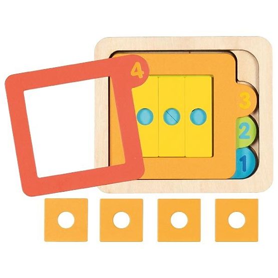 Schichtpuzzle Formen und Zahlen