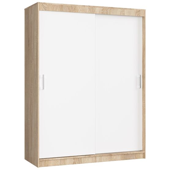 SCHIEBESCHRANK 150 cm CLP MONO SONOMA/WEISS