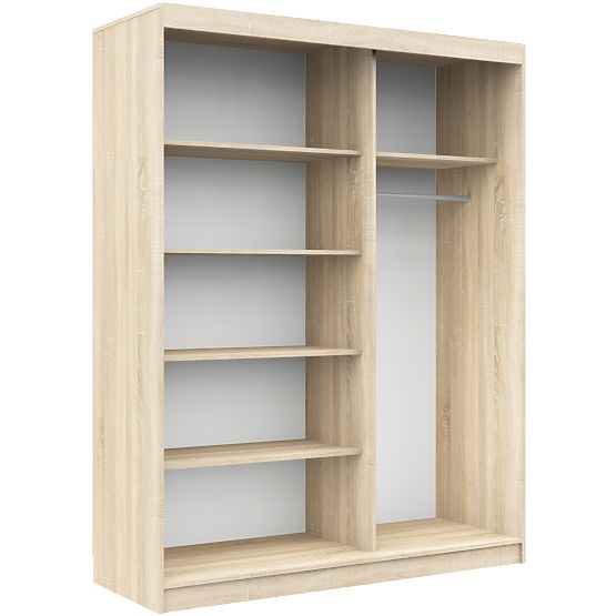 SCHIEBESCHRANK 150cm CLP SONOMA / WEISS