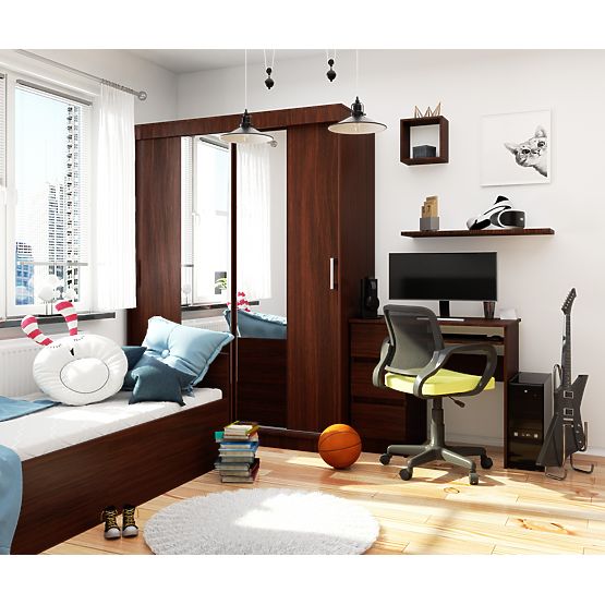 SCHIEBETÜR-SCHRANK 150cm CLP WENGE