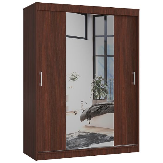 SCHIEBETÜR-SCHRANK 150cm CLP WENGE
