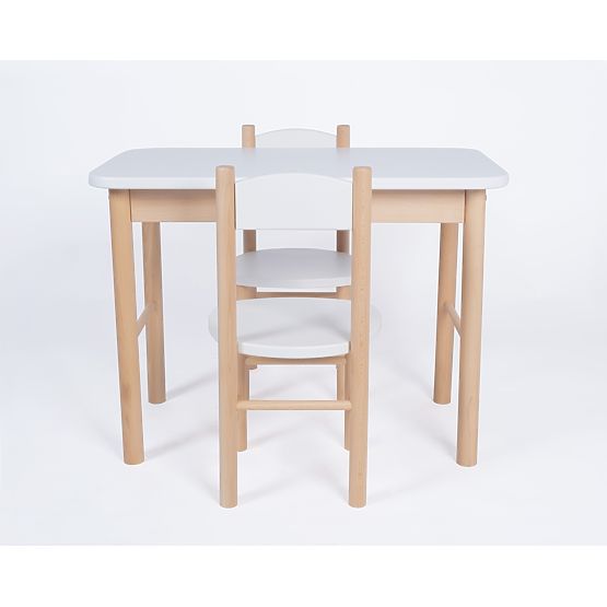Kindertisch mit Stuhl Simple - weiß