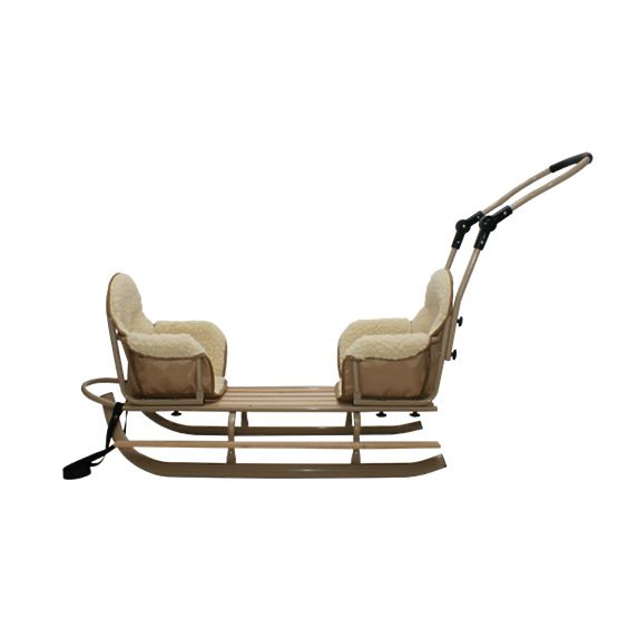 Schlitten für Zwillinge Duo - schwarze Sitzfarbe