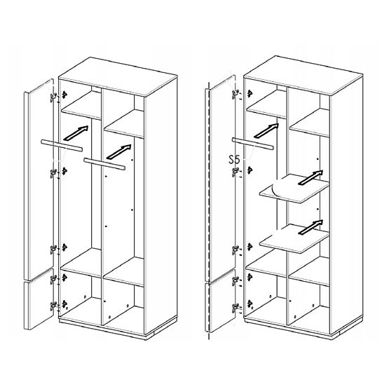 Schrank 2-dveřová Evado