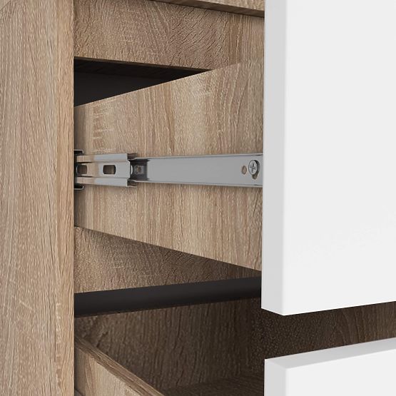 SCHRANK S90 2D 2SZ 2 SPIEGEL CLP PK SONOMA / WEISS