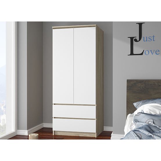 SCHRANK S90 2D 2SZ CLP PK SONOMA / WEISS