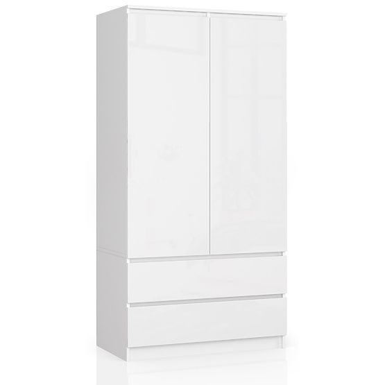 SCHRANK S90 2D 2SZ CLP PK WEISS GLANZ