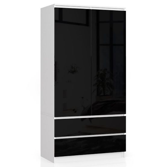 SCHRANK S90 2T 2S CLP PK SCHWARZ GLANZ