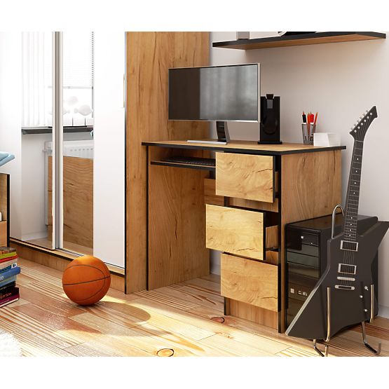 SCHREIBTISCH A-6 CLP EICHE CRAFT RECHTS