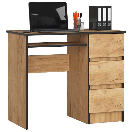 SCHREIBTISCH A-6 CLP EICHE CRAFT RECHTS