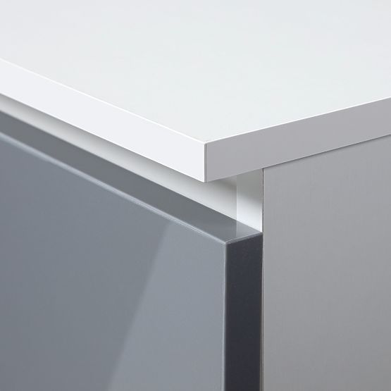 SCHREIBTISCH A-7 CLP METALLIC GLANZ LINKS