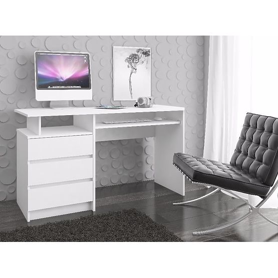 SCHREIBTISCH CLP 135cm PK WEISS