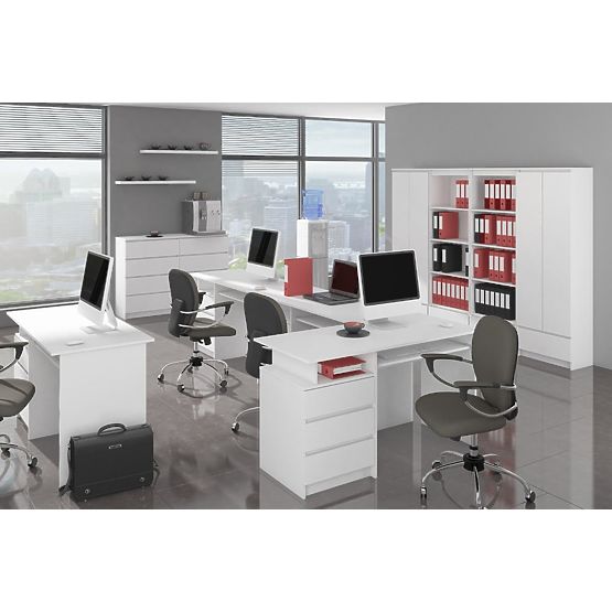 SCHREIBTISCH CLP 135cm PK WEISS