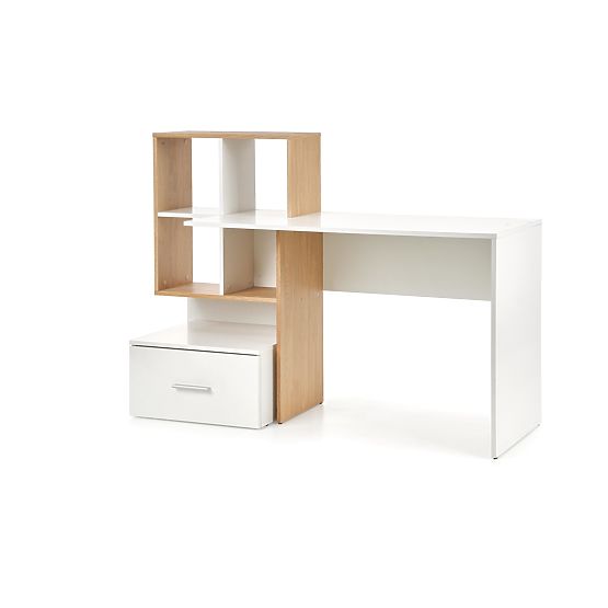 Schreibtisch GROSSO - Goldene Eiche / Weiß