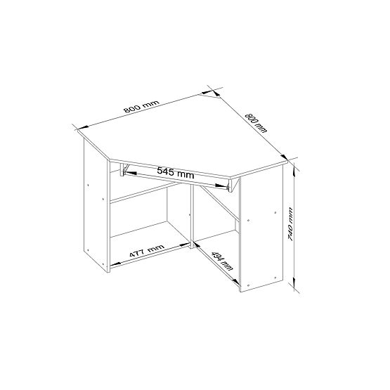 SCHREIBTISCH TED PK WEISS