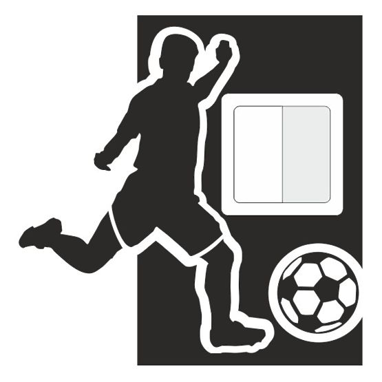 Selbstklebender Textil-Lichtschalterschutz - Fußballer