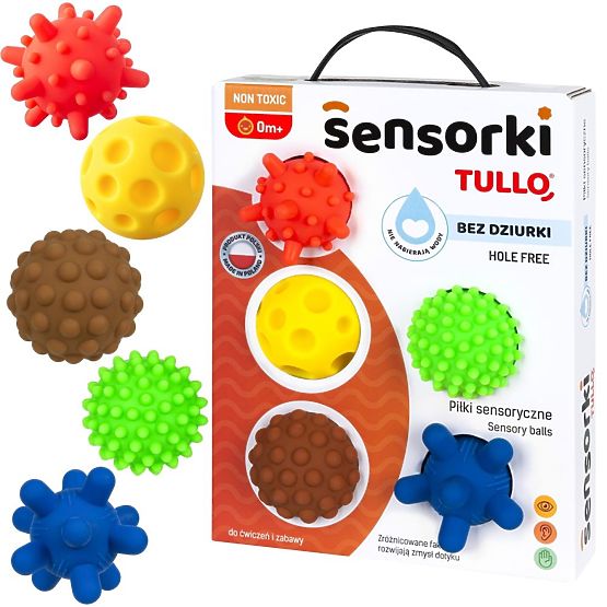 Sensorische Bälle - 5 Bälle ohne Löcher
