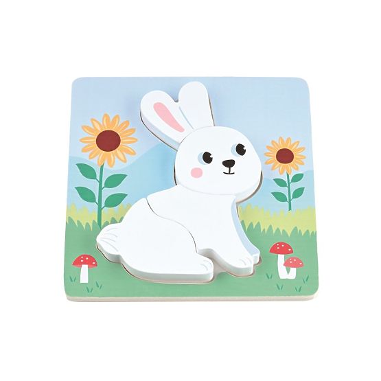 Set aus 4 Holzpuzzles Bauernhof