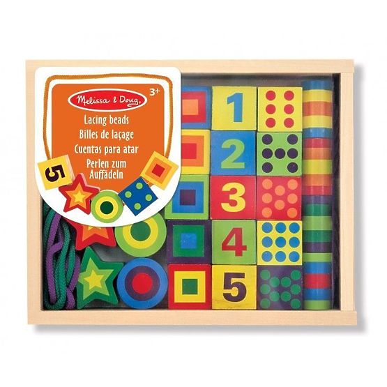 Set aus großen Perlen zum Auffädeln