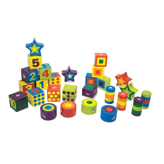Set aus großen Perlen zum Auffädeln