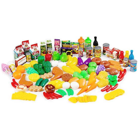 Set aus Lebensmitteln Gemüse Obst für die Küche 120 Stück