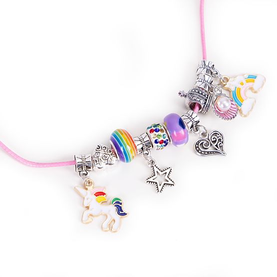 Set zur Herstellung von Armbändern, Halsketten, Anhängern, Perlen 66 Elemente + Organizer und Tasche