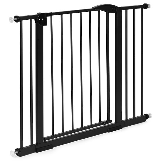 Sicherheitsbarriere 74-105 cm für Treppen und Türen, Stahl, Zusatzpaneele, schwarz ECOTOYS