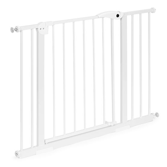 Sicherheitsbarriere 74-105 cm für Treppen und Türen, Stahlzusatzpaneele, weiß, ECOTOYS