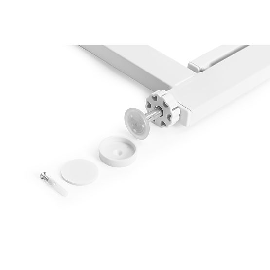 Sicherheitsbarriere 74-105 cm für Treppen und Türen, Stahlzusatzpaneele, weiß, ECOTOYS