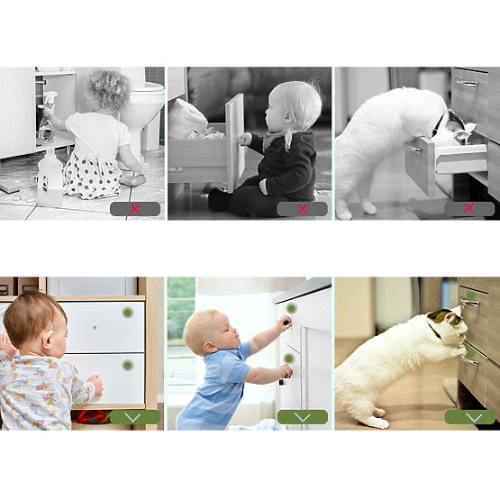 SIPO Magnetschlösser für Schränke und Schubladen - 4 Stk